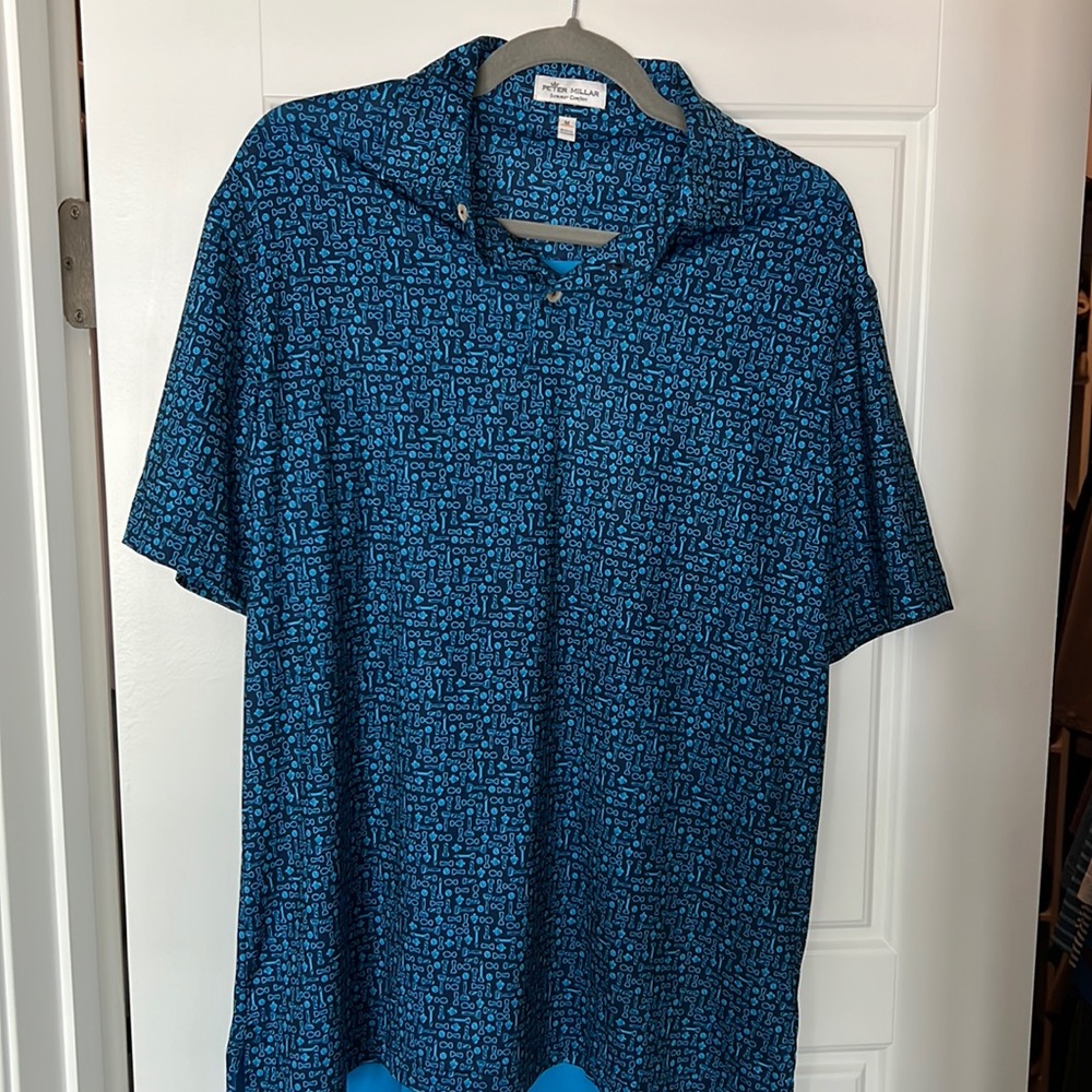 Mens Peter millar performance golf polo